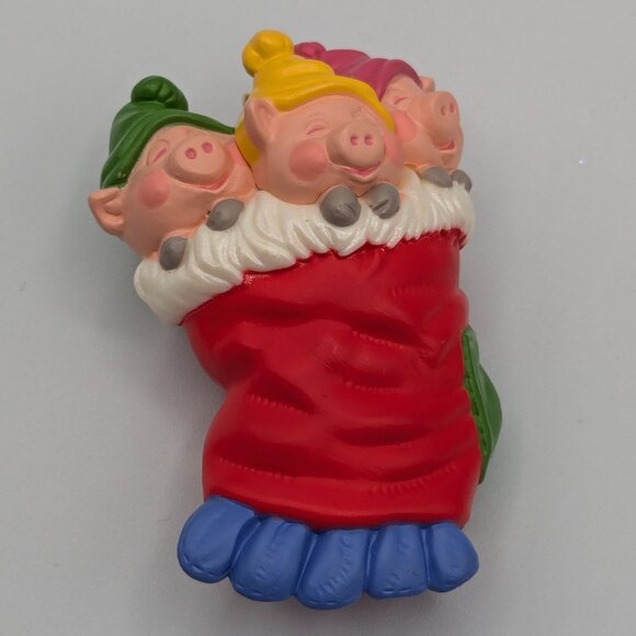 Hallmark Keepsake Three Little Piggies Ornament 1990 - Handcrafted - Picture 1 of 8